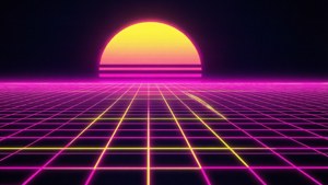 Synthwave Grid Retro