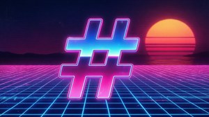 Synthwave Hashtag