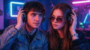Synthwave Headphone Besties