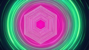 Synthwave Hexagon