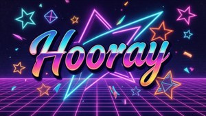 Synthwave Hooray Celebration