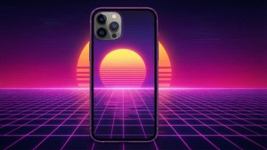 Synthwave iPhone Retro