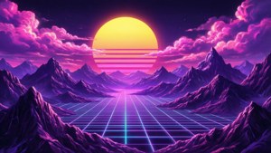 Synthwave Mountains