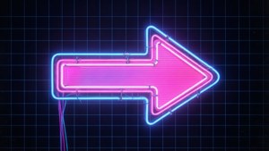 Synthwave Neon Arrow