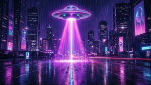 Synthwave Rain Beam