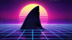 Synthwave Shark Fin