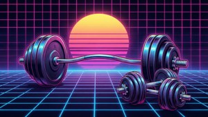 Synthwave Weights Retro