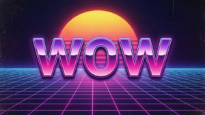 Synthwave Wow Emoji