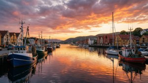 Tønsberg Harbor Sunset