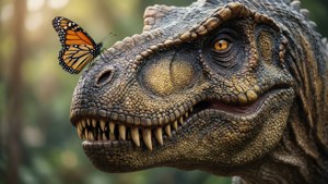 T Rex and Butterfly