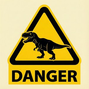 T Rex Warning Sign