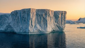 Tabular Iceberg at Sunset