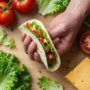 Taco Preparation Flat Lay
