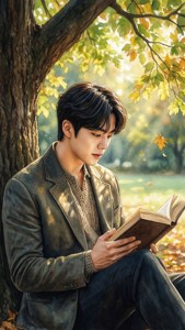 Taek Reading in Autumn