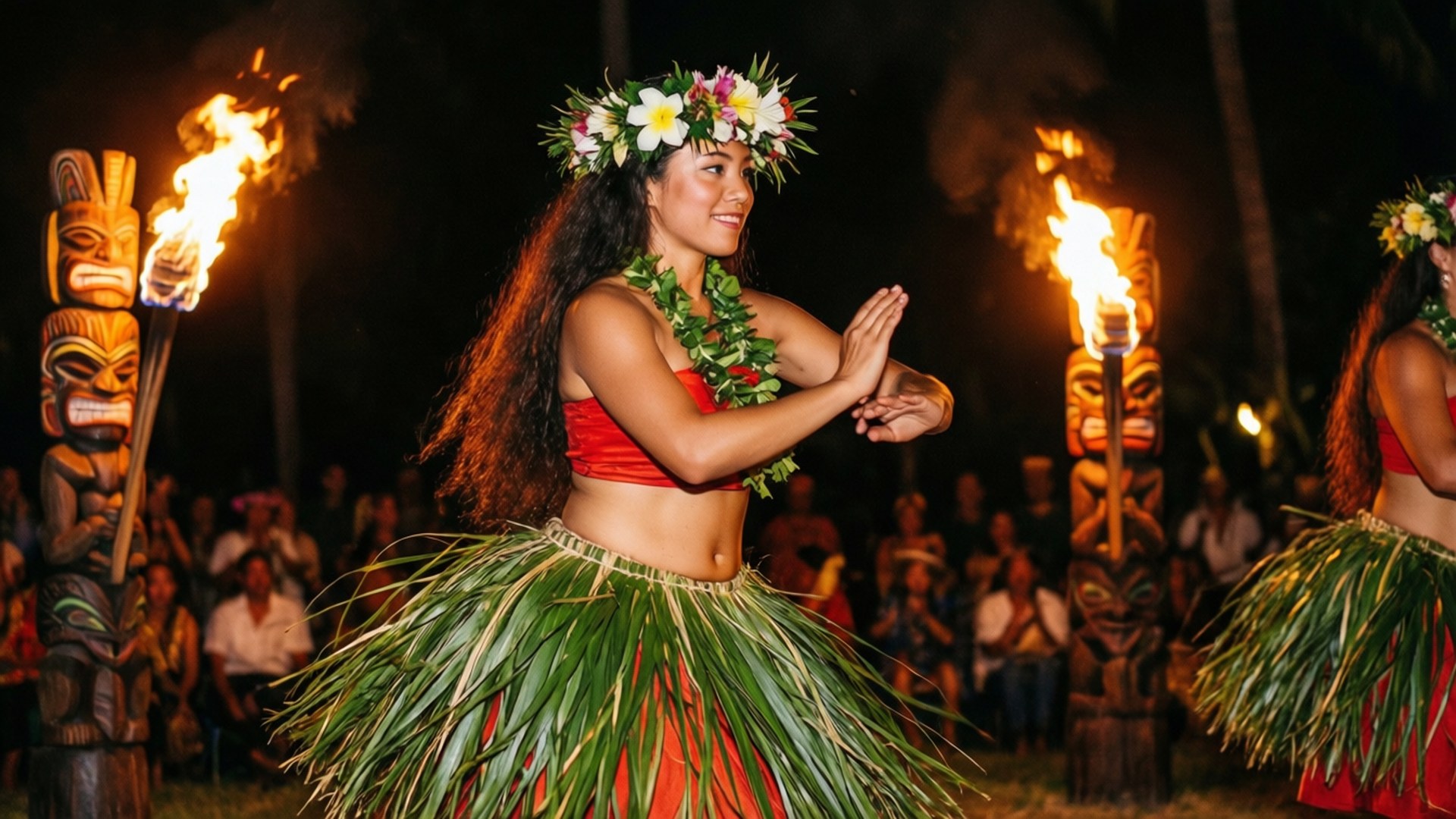 Tahitian Dance Firelight by Wallpapers.art Studio