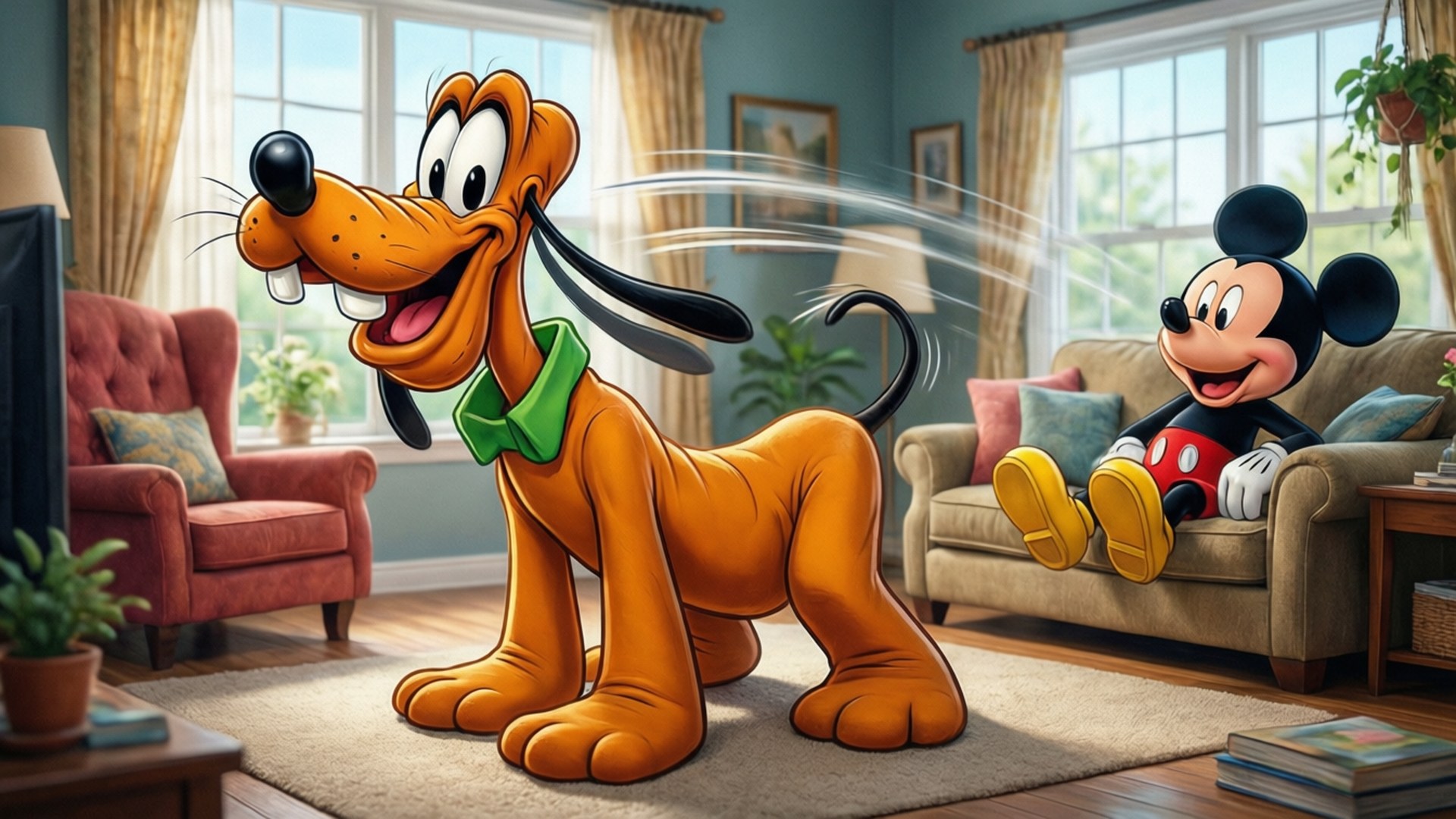 Tail Chase Laughter by Wallpapers.art Studio