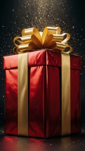 Tall Red Gift Box
