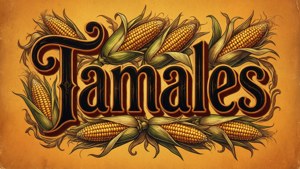Tamales Typography Art