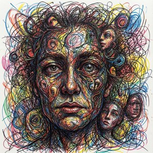 Tangled Doodle Faces