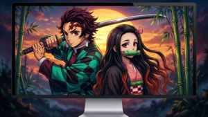 Tanjiro and Nezuko Sunset