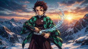 Tanjiro at Sunset Peak