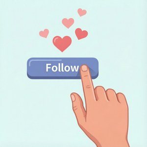Tap to Follow Hearts