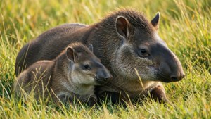 Tapir Mother and Calf
