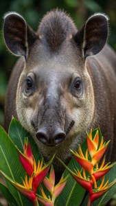 Tapir Snout with Flowers