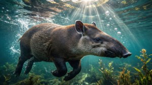 Tapir Underwater Swim
