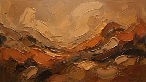 Taupe Palette Knife Art