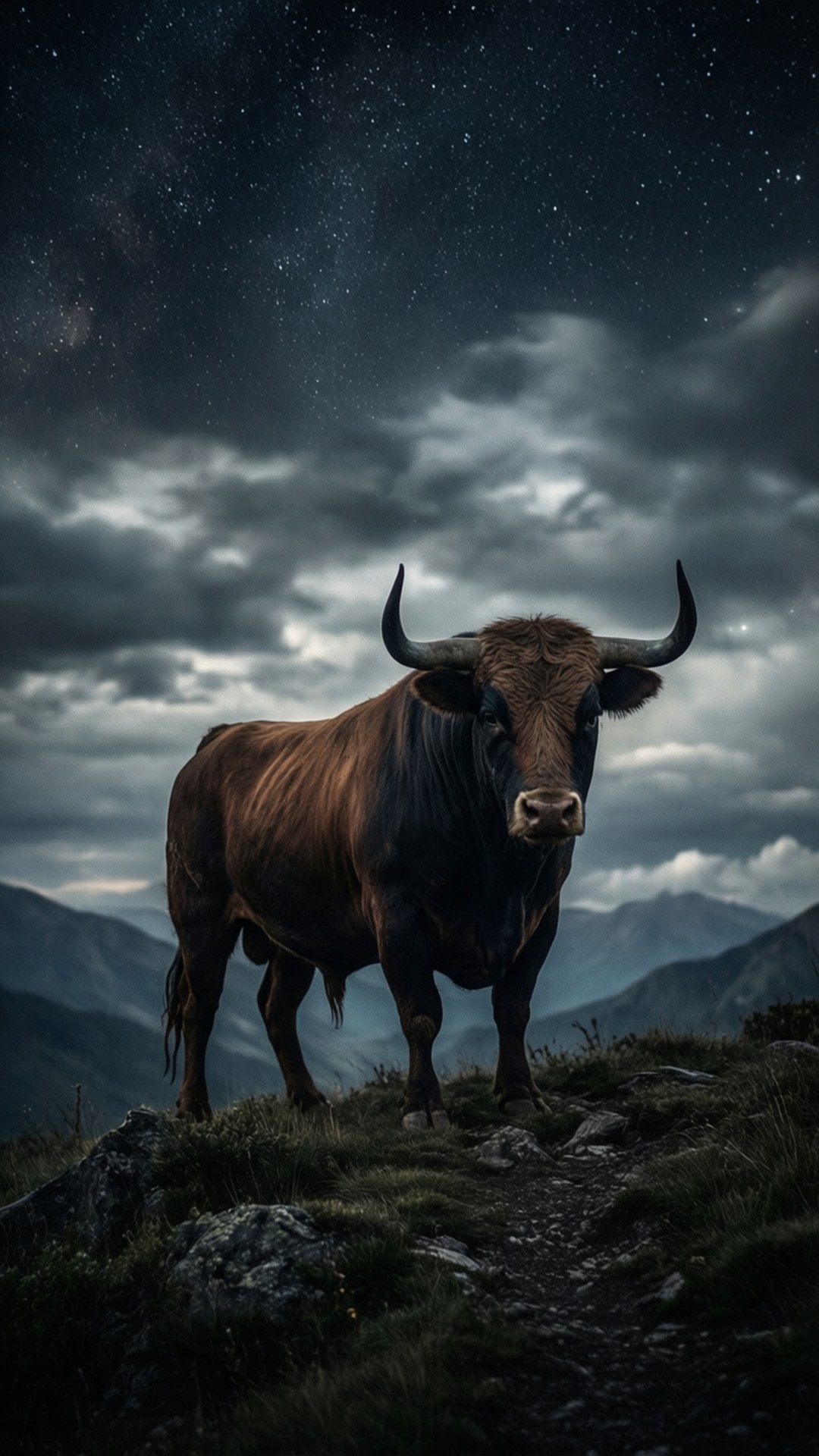Taurus Bull Mountain by Wallpapers.art Studio