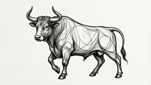 Taurus Minimal Line Art