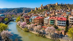 Tbilisi Old Town Aerial
