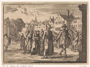 Te Kleef worden Capucijner monniken hun klooster uitgeleid, 1663