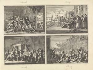 Te Lissabon wordt de Spaanse staatsman Miguel de Vasconcelos in zijn paleis gedood bij de vrijverklaring der Portugezen van Spanje, 1640 / Te Madrid worden de hoofden van Don Pedro de Silva en Don Carlo di Padiglia afgesneden, 1648 / Te Parijs wordt bij nacht de koets van hertog De Beaufort aangevallen, 1650 / Angers bezet door aanhangers van Mazarin die in een hinderlaag van tien kanonnen van gouverneur De Rohan lopen, 1652