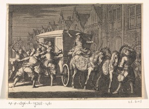 Te Parijs wordt bij nacht de koets van hertog De Beaufort aangevallen, 1650