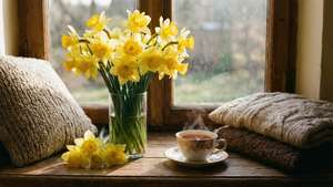 Tea and Narcissus Morning