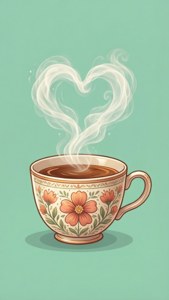 Tea Cup Heart Steam