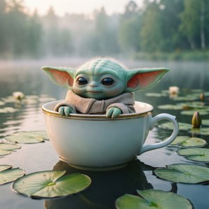 Teacup Float Baby Yoda