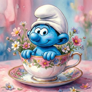Teacup Smurf Cat