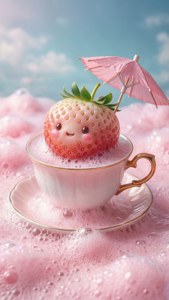 Teacup Strawberry Float