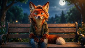 Teagan's Moonlit Bench