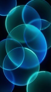 Teal Blue Abstract Shapes