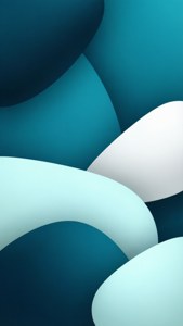 Teal Blue Abstract Shapes