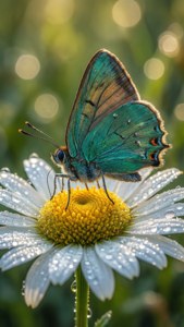 Teal Butterfly Dew