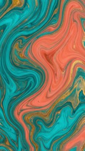Teal Coral Marble