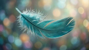 Teal Feather Float