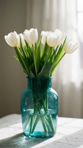Teal Glass Vase