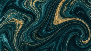 Teal Gold Swirl