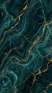 Teal Marble Gold Veins